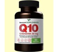 Coenzima Q10 30mg Vermont Supplements 60 Perlas - Pack de 2, Formato Ahorro en Matriz Oleosa para la Vitalidad Mitocondrial y el Soporte Antioxidante Celular