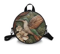 COEQINE Bolso de hombro estampado para teléfono celular, bolso cruzado de cuero para mujeres, niñas, adolescentes, impermeable, Flor de colibrí verde