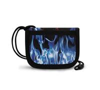 COEQINE Cartera azul para niños de 8 a 10 años con cordón, cartera de cumpleaños con cremallera portátil, Fuego