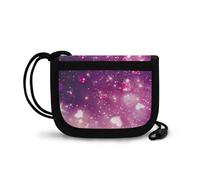 COEQINE Cartera de juego para niños con tarjetas de crédito para niñas, cartera rosa para niñas pequeñas, bonita cartera de animales con cordón deportivo, corazón morado