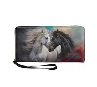 COEQINE Cartera delgada para hombre, de piel sintética, con cremallera, tarjetero, accesorios de viaje para papá, cumpleaños, día conmemorativo, Gato negro, mariposa dorada, Casual