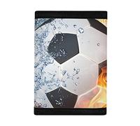 COEQINE Cartera para niños, organizador de dinero ligero con bolsillo para tarjetas, pequeñas bolsas de monedas triples para niños pequeños y adolescentes, Fútbol, Minimalista