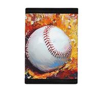 COEQINE Cartera para niños, organizador de dinero ligero con bolsillo para tarjetas, pequeñas bolsas de monedas triples para niños pequeños y adolescentes, Béisbol 3D Colorido, Moderno