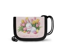 COEQINE Cartera pequeña de animales para niñas de 6 a 8 años con cordón para colgar alrededor del cuello, cumpleaños, vuelta a la escuela, Tulip Pink Sleep Rabbit Cute
