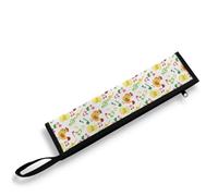 COEQINE Estuche de viaje para cubiertos con asa y bolsa de transporte para utensilios con bonito patrón de animales para accesorios de viaje