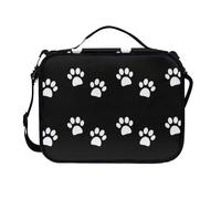 COEQINE Funda para Biblia con correa, ligera, de gran tamaño, portátil, para viajes, para mujeres y hombres, funda para la Biblia, pata negra y blanca, Talla única, moderno