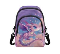 COEQINE Hobo - Bolsos cruzados para mujer, tamaño mediano, con estampado de ajolote, con correas extraíbles, correa para teléfono celular, Galaxy Pink Dragon