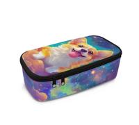 COEQINE Kawaii - Estuche para lápices para niñas de 10 a 12 años, gran capacidad, bolsa grande para lápices para la escuela, Corgi Dogs Acute Colorful, Talla única, Organizador de bolsas