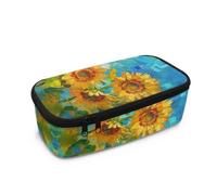 COEQINE Kawaii - Estuche para lápices para niñas de 10 a 12 años, gran capacidad, bolsa grande para lápices para la escuela, Girasol floral, Talla única, Organizador de bolsas