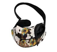 COEQINE Manos libres con estampado de vacas occidentales y girasol, frente al frente, para gatos, a prueba de escapes, para gatos pequeños