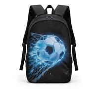 COEQINE Mochila escolar para niños y niñas, con correas ajustables para el hombro, mochila para laptop para niños y adultos, viajes, escuela, biblioteca, escalada al aire libre, 3D Soccer Cool Sport