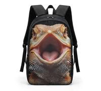COEQINE Mochila escolar para niños y niñas, con correas ajustables para el hombro, mochila para laptop para niños y adultos, viajes, escuela, biblioteca, escalada al aire libre, Lizard Brown Wild