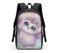 COEQINE Mochila escolar para niños y niñas, con correas ajustables para el hombro, mochila para laptop para niños y adultos, viajes, escuela, biblioteca, escalada al aire libre, Corona floral púrpura