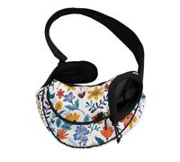COEQINE Transportador para perros medianos, gatos, manos libres, floral, frente al frente, diseño a prueba de escapes, gatos pequeños, mujeres, caminando en el jardín