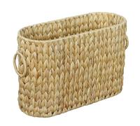 Coeusy Cestas Almacenaje, Cesta de Papel Higiénico para Baño, Organizador de Papel Higiénico de Jacinto de Agua para 6-9 Megarrollos, Cesta de Almacenamiento de Mimbre para Baño