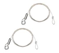 COEWUR 2 Piezas Cable de Colgar de Acero Inoxidable 1.5 mm×2 m Soporte 30Kg | Alambre Trenzado Acero Cable Acero Trenzado para Colgar Marco de Imagen Ropa Cuadros Soporte 30Kg