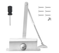 COEWUR Cierrapuertas Automático Mediano Hidraulico Cierra Puertas Automatico con Bloqueo Ajustable para Hogar y Comercial Puerta de 40-60KG Ancho 1100MM (Plata)