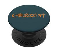 Coexistir armonía de Religiones y Religiones PopSockets PopGrip Adhesivo