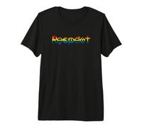 Coexistir con Respeto Orgullo Gay LGBTQ Rainbow Camiseta Premium