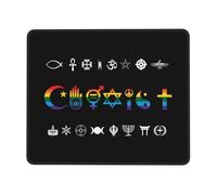 Coexistir Orgullo Arcoíris Gay Lesbiano LGBT Alfombrilla De Escritorio Duradero Alfombrilla De Ratón Lavable Mouse Pad para Hogar Oficina Pc 25X30Cm