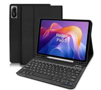 COEZFE Funda Teclado para Xiaomi Redmi Pad 2 /Redmi Pad SE 11 Pulgada, Español Ñ Bluetooth Magnético, Smart Funda con Teclado QWERTY para Xiaomi Redmi Pad 2 /Redmi Pad SE 11”, Negro