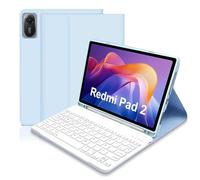 COEZFE Funda Teclado para Xiaomi Redmi Pad 2 /Redmi Pad SE 11 Pulgada, Español Ñ Bluetooth Magnético, Smart Funda con Teclado QWERTY para Xiaomi Redmi Pad 2 /Redmi Pad SE 11”, Azul