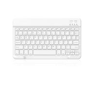 COEZFE Teclado Inalámbrico Bluetooth, 10” Teclado Universal Recargable para Tablets, Pequeño Teclado Inalámbrico para iPad/Samsung/Xiaomi/Honor/Huawei Tablet, QWERTY Español Ñ, Blanco