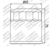 COF203 Filtro Aceite CHAMPION Kawasaki ZX636 Edf ,Eef ,Eff ,Egf ,Egfa Ninja 2016