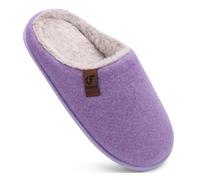 COFACE Zapatillas Casa Mujer Invierno Caliente Peluche Comodas Memory Foam Slippers Interior Exterior Antideslizante Goma Suela Talla 39