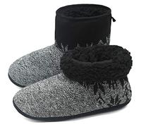 COFACE Zapatillas Interiores Antideslizantes Forradas de Piel sintética de Punto para Hombre Zapatillas de casa con Botines Boot House