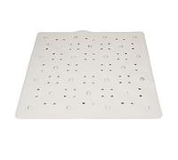 Cofan Alfombrilla de baño | Alfombra Cuadrada | para Ducha o bañera | Superficie Antideslizante | Alfombrilla con ventosas de Alta Resistencia | Medidas: 53 x 53 cm (Blanco)