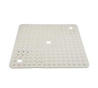 Cofan Alfombrilla de baño | Alfombra Cuadrada | para Ducha o bañera | Superficie Antideslizante | Alfombrilla con ventosas de Alta Resistencia | Medidas: 60 x 60 cm (Blanco)