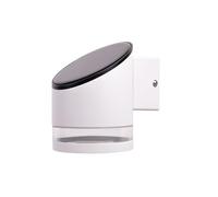 Cofan Aplique LED Solar para Exterior, Lámpara de Pared con Sensor, Color Negro o Blanco, Protección IP65, 70 lm, Foco de Aluminio con Sensor Crepuscular, Luz Cálida Pared (1, Blanco, 1, Vatios)