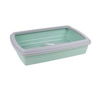 Cofan Arenero para Gatos | En Color Verde Agua y Gris | Medida: 47 x 31 x 11 cm | Pack 6 Unidades