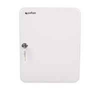 Cofan Armario para Llaves con Cerradura, Caja Fuerte de Seguridad de Acero, Incluye 2 Llaves y Kit de fijación, Instalación a la Pared, Adecuado para 80 Llaves