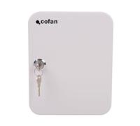 Cofan Armario para Llaves con Cerradura, Caja Fuerte de Seguridad de Acero, Incluye 2 Llaves y Kit de fijación, Instalación a la Pared, Adecuado para 20 Llaves