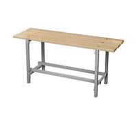 Cofan Banco de Vestuario | Estructura de Acero | Asiento de Madera | Medidas: 47,5 x 100 x 32 cm