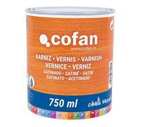 Cofan Barniz al agua | Acabado satinado | Chalk varnish | Protección de todo tipo de maderas | Capacidad: 750 ml