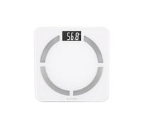 Cofan Báscula de baño digital que mide la grasa corporal | Báscula inteligente con medición precisa hasta 180 kg | 12 medidas corporales | Conexión: Bluetooth y App FitGo | Pilas incluidas