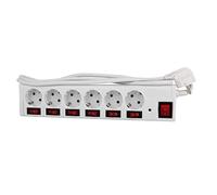 Cofan Base múltiple de 6 Tomas | Incluye conmutador Luminoso de Encendido | Cable de 1,5 Metros de Longitud