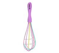 Cofan Batidor Varilla manual de polipropileno | Modelo Vergini | Color del Mango Morado y Varilla: Multicolor | Longitud 25 cm