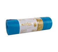 Cofan Bolsas de basura perfumadas con autocierre Azul 70x70 cm 50 L - Rollo 10 uds