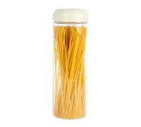 Cofan Bote de cocina con tapa hermética | Material: vidrio borosilicato | Tapa beige | Capacidad: 1,7 litros | Cierre a presión | Conservación de alimentos | Medidas: Ø10 x 30 cm