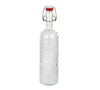 Cofan Botella de Vidrio Transparente de 1 Litro con Cierre de Estribo | Pack de 6 o Venta Unitaria | Ideal para Hogar y Restaurantes (1)