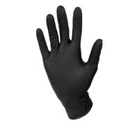 Cofan Caja de 100 guantes de nitrilo con textura diamantada | Talla: S, M, L, y XL | Color: Negro | Uso: fábricas, industrias, agricultura, etc. (Negro, Talla XL)