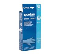 Cofan Caja dispensadora de guantes de nitrilo sin polvo | Caja de 30 unidades | Talla S, M y L | Guantes ambidiestros de un solo uso (Medium)