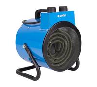 Cofan Calefactor industrial 3000 W | 2 niveles de potencia | Termostato ajustable | Función ventilador | Color azul | Adecuado para talleres y almacenes