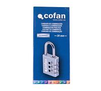 Cofan Candado de combinación modificable | Con 3 dígitos | Candado de seguridad para uso diario
