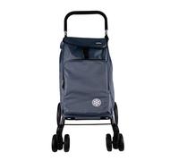 Cofan Carro de Compra Plegable con 6 Ruedas | Material: Aluminio | Bolsa de 53 litros | Bolsillo para congelados | Naranja y Negro/Gris (Gris, 53 litros)