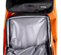 Cofan Carro de Compra Plegable con 6 Ruedas | Material: Aluminio | Bolsa de 53 litros | Bolsillo para congelados | Naranja y Negro/Gris (Naranja y Negro, 53 litros)